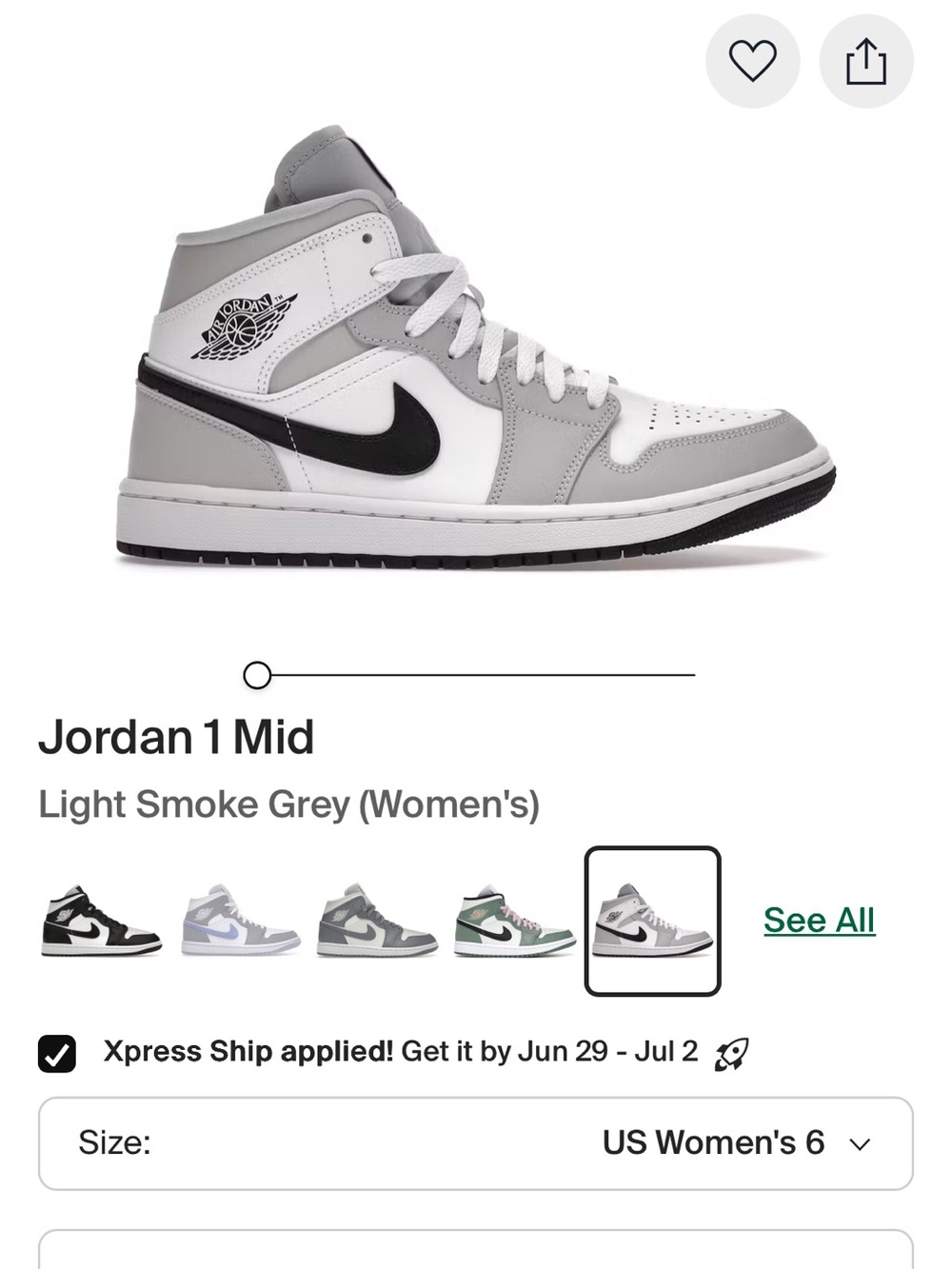 2021 Wmns Air Jordan 1 Mid 'Grey Fog'